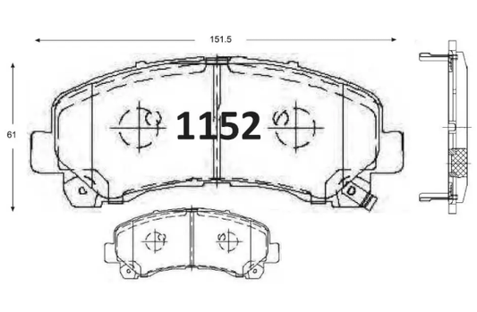 Pastillas De Freno Delantera GTX GOLD CHEVROLET DMAX 2010 -> / FORD T60 GL 2.8 2020 -> / MAXUS T60 2.8 2020 ->