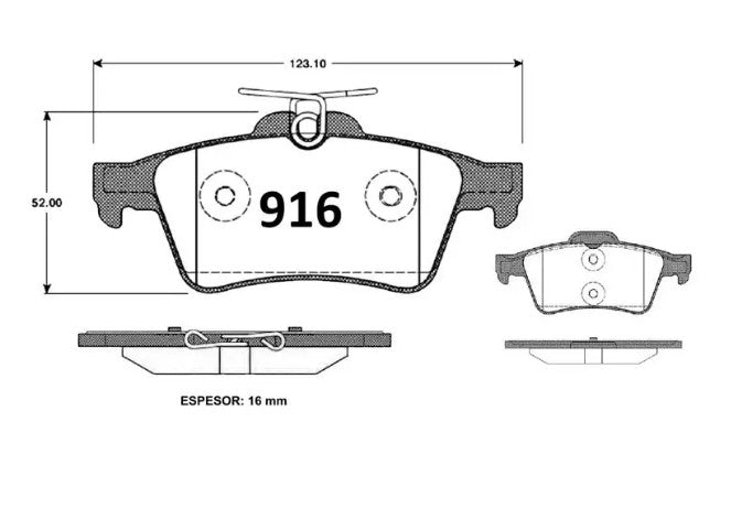 Pastilla De Freno Trasera GTX MAZDA 3 2006 ->