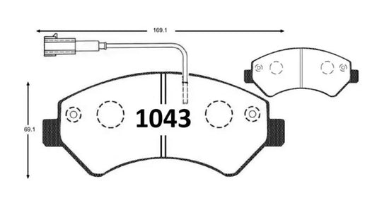 Pastillas De Freno Delanteras GTX PEUGEOT BOXER CITROEN JUMPER FIAT DUCATO 2006->
