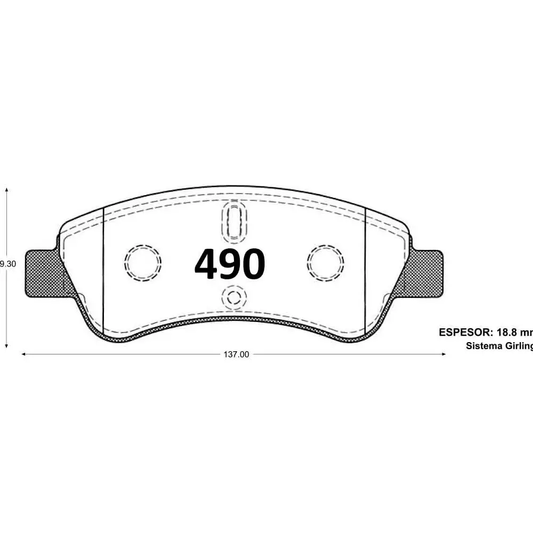 Pastilla De Freno GTX GOLD PEUGEOT PARTNER - 307 -> / CHEVROLET CROSSLAND X ENJOY 1.2 AT 2020 / CITROEN C ELYSEE 1.6 2014 -> / OPEL CROSSLAND 1.2 AT 2020 ->
