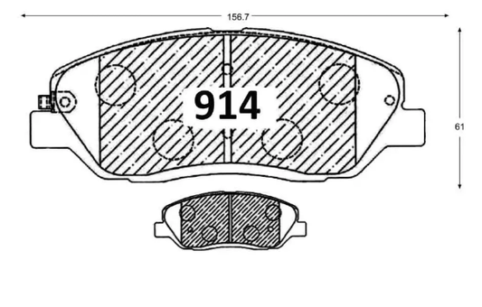 Pastillas De Freno Delantera GTX GOLD HYUNDAI SANTE FE 2007 ->/ SSANGYONG KORANDO 2.0 2011 -> / DAEWOO KORANDO 4X4 2.3 2014 / MAXUS G10 1.9 2020 -> / KIA NEW KORANDO 2.0 AUT 2013 ->