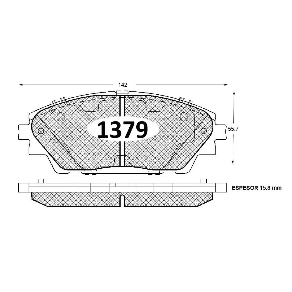 Pastillas De Freno Delantera GTX MAZDA 3 / CX-3 2015 -> / BMW 3 2.0 AUT 2015 -> / CITROEN C5 AIRCROSS 2.0 AUT 2022 / GREAT WALL 3 2.0 2015 -> / HAIMA NEW 3 1.6 AUT 2015 ->