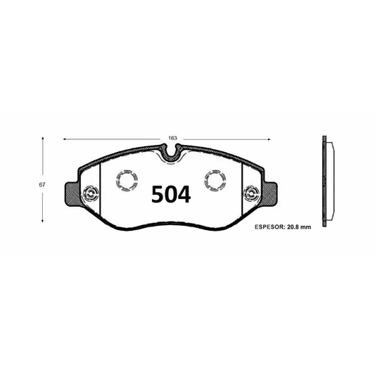 Pastilla De Freno Delantero GTX GOLD MERCEDES BENZ FURGON VITO 2008 ->