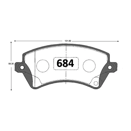Pastillas De Freno Delantera GTX TOYOTA COROLLA 2002 ->