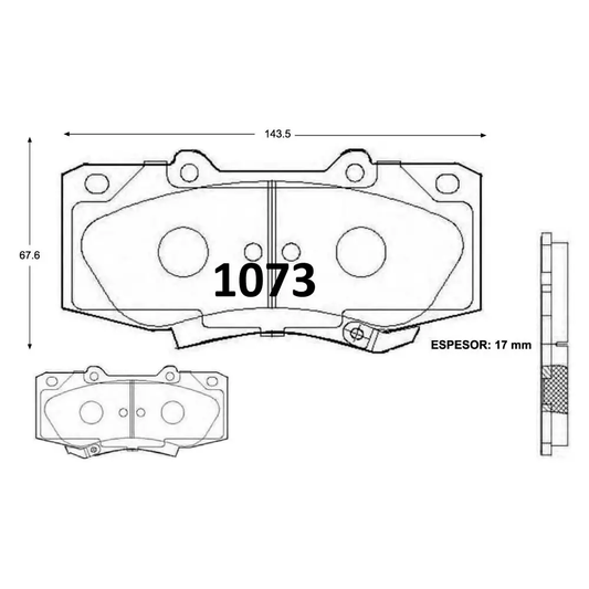 Pastilla De Frenos Delantera GTX GOLD TOYOTA HI-LUX 4X4 2010 ->