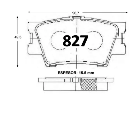 Pastillas De Freno Trasera GTX GOLD TOYOTA RAV-4 2006 ->