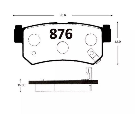 PASTILLAS SSANGYONG TRASERA 2002 FRENOS CONCEPCION
