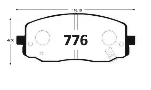 Pastilla de Freno GTX KIA MORNING 2005-> HYUNDAI I10 2008 ->