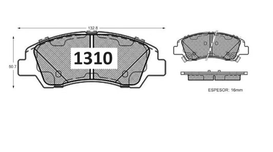 Pastilla De Freno GTX Delantera HYUNDAI GRAND i10 2014 -->