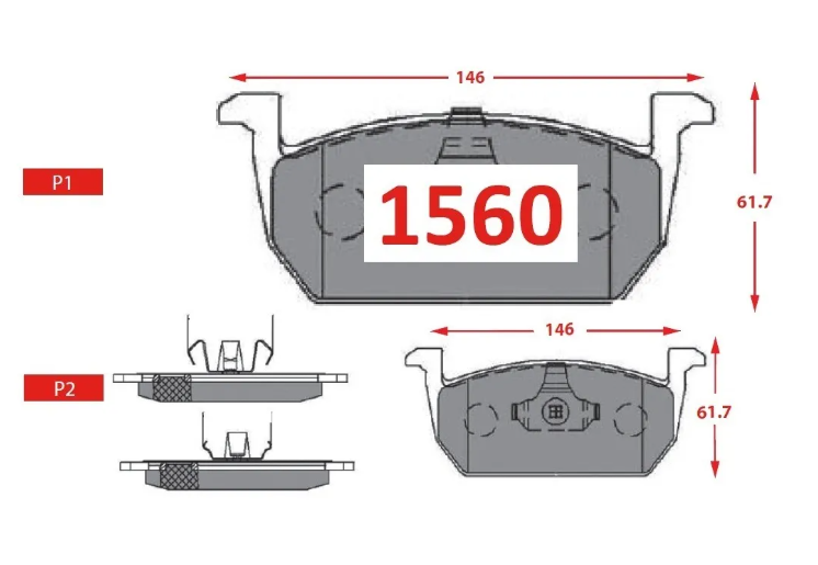 Pastillas De Frenos GTX Delantera VOLKSWAGEN T-CROSS 1.0TSI /1.6 2021->