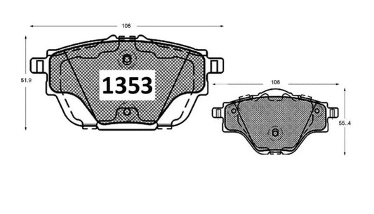 Pastillas De Freno Delanteras GTX CITROEN C-4  / GRAND PICASSO 2013 -> PEUGEOT 2008 3008 5008 2017 ->