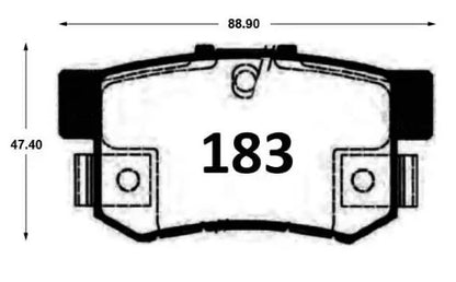 Pastillas De Freno Traseras GTX HONDA ACCORD 1993-> CRV 2003 - SUZUKI SX4 2008-2013 - GREAT WALL H6 2017