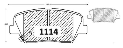 Pastillas De Freno Delanteras GTX HYUNDAI CRETA 2017 -> SANTA FE 2010 -> / KIA CARENS 2013 -> SORENTO 2010 ->