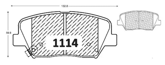 Pastillas De Freno Delanteras GTX HYUNDAI CRETA 2017 -> SANTA FE 2010 -> / KIA CARENS 2013 -> SORENTO 2010 ->