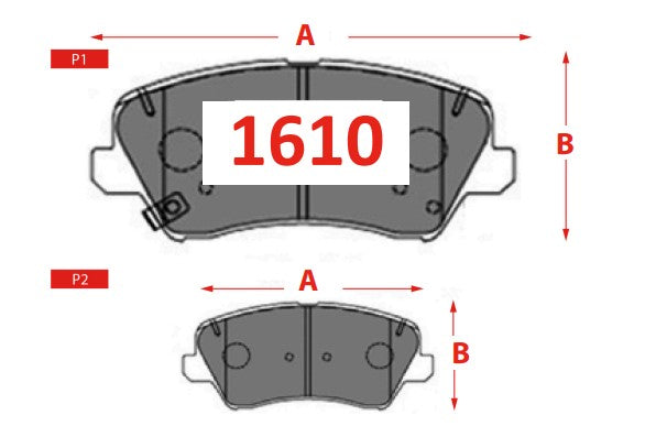Pastillas De Freno delanteras GTX KIA SOLUTO 1.4 2019 -> RIO III IV 2012-2017