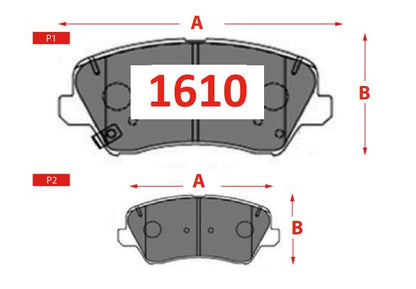 Pastillas De Freno delanteras GTX KIA SOLUTO 1.4 2019 -> RIO III IV 2012-2017