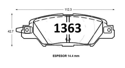 Pastillas De Freno Traseras GTX  MAZDA CX-5 2016-2022