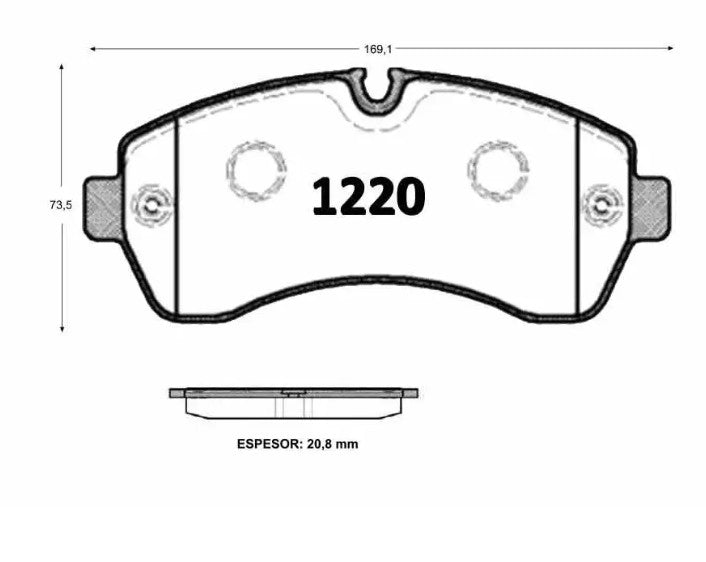 Pastillas De Freno Delanteras GTX MERCEDES BENZ SPRINTER 413 416 515 2006-2022
