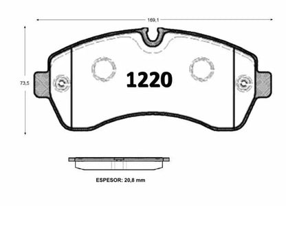 Pastillas De Freno Delanteras GTX MERCEDES BENZ SPRINTER 413 416 515 2006-2022