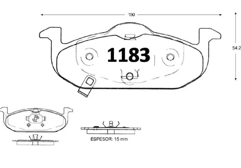 Pastilla De Freno Delantera GTX MG 350 1.5 2012 -> / MG 3 1.5 2017 -> / MAZDA 3 1.5 2012 -2019