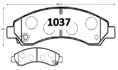 Pastillas De Freno Delanteras GTX GREAT WALL HOVER  WINGLE 2008 ->