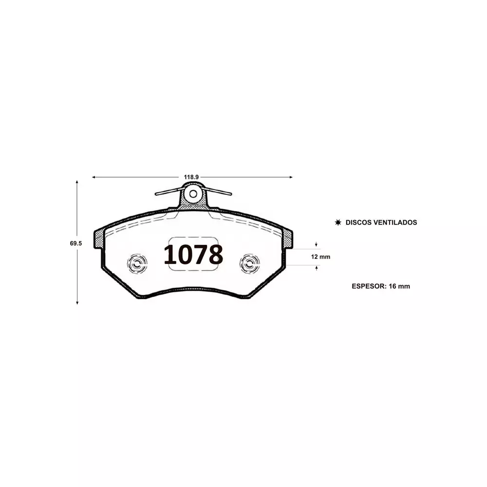 Pastillas De Freno Delantera GTX CHEVROLET N-300 FURGON 2011 -> /VOLKSWAGEN 1994-2006 / CHERY ARRIZO 7 LUXURY 1.5 AUT 2013 ->