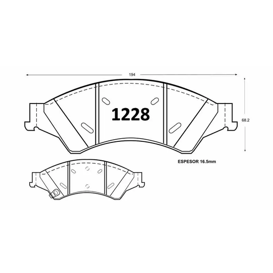 Pastilla De Freno  Delantera GTX GOLD FORD RANGER 3.2 2WD/4WD /BT-50  2012 -> / MAZDA BT 50 2013 ->