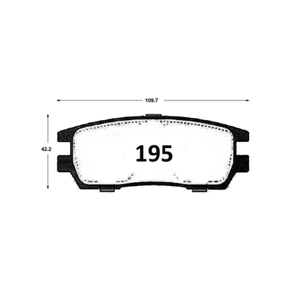 Pastillas De Freno Trasera GTX ISUZU TROOPER 4X4 2.6 1991-1996 ->/HONDA PASPORT 1994-2001/ACURA SLX 1996-2000/ GREAT WALL HOVER LE 2.4 2010 ->