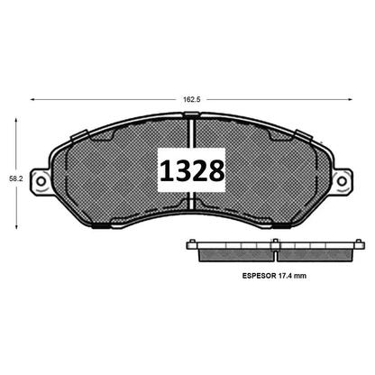 Pastillas De Freno Delantera GTX MAHINDRA PICK-UP 2019 ->/TATA CTA 2015 -->