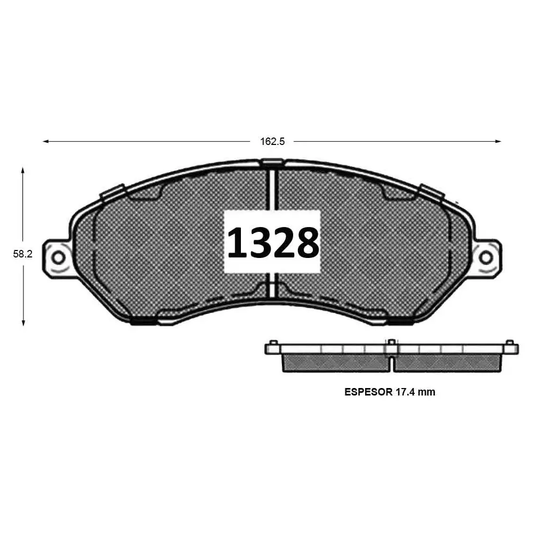 Pastillas De Freno Delantera GTX MAHINDRA PICK-UP 2019 ->/TATA CTA 2015 -->