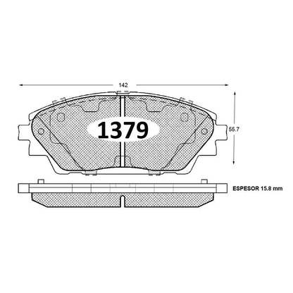 Pastillas De Freno Delantera GTX MAZDA 3 / CX-3 2015 -> / BMW 3 2.0 AUT 2015 -> / CITROEN C5 AIRCROSS 2.0 AUT 2022 / GREAT WALL 3 2.0 2015 -> / HAIMA NEW 3 1.6 AUT 2015 ->