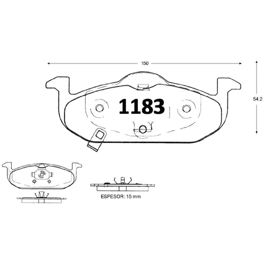 Pastillas De Freno Delanteros GTX GOLD MG 350 1.5 2012 -> /MG 3 1.5 2017 -> / MAZDA 3 1.5 2012 ->