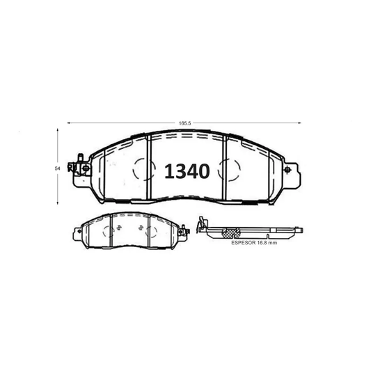 Pastillas De Freno Delantera GTX GOLD NISSAN NP-300 2015 --> / RENAULT ALASKAN DCAB 4X4 2.3 2018 ->