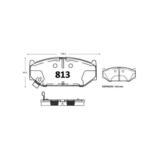 Pastillas De Freno Delantera GTX GOLD SUZUKI SWIFT  2006 ->/ CHANGAN CS1 BS 1.3 2013 -> / SUBARU SWIFT 1.3 AUT 2006 ->