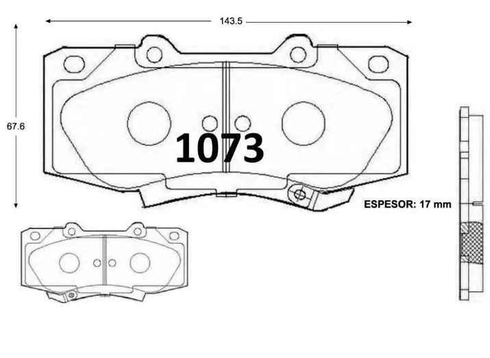 PASTILLA TOYOTA HILUX 2010 Frenos Concepcion