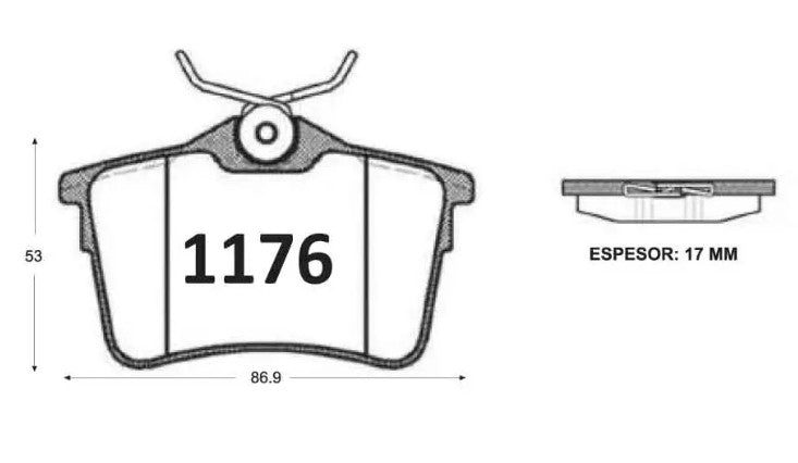 Pastillas De freno GTX Traseras  PARTNER / BERLINGO 2010 ->