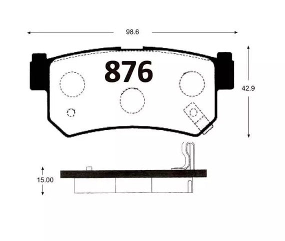 PASTILLAS SSANGYONG TRASERA 2002 FRENOS CONCEPCION