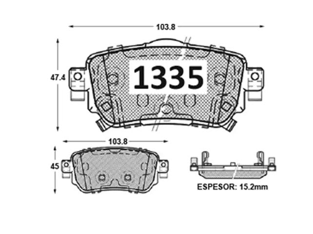 PASTILLAS TRASERAS NISSAN QASHQAI 2014 FRENOS CONCEPCION