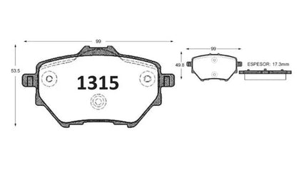 PASTILLA TRASERA PEUGEOT PARTNER 2019 frenos concepcion