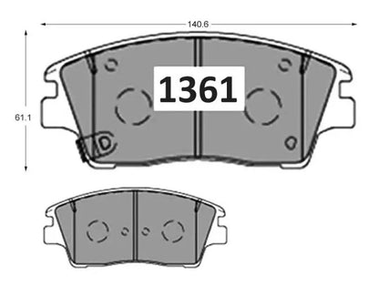 Pastillas De Freno Delanteras GTX  KIA SPORTAGE / HYUNDAI TUCSON ELANTRA VENUE 2016 ->