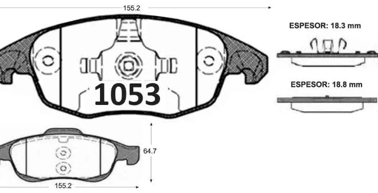PASTILLA CITROEN C4 PICASSO BERLINGO PEUGEOT PARTNER 2008 FRENOS CONCEPCION