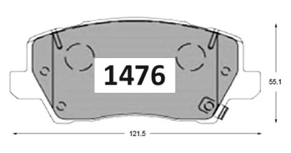 Pastilla De Freno Delantera GTX KIA MORNING 1.2 2018 =>