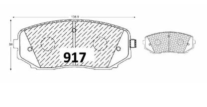 Pastilla de Freno GTX Delantera MAZDA CX/ FORD EDGE 2007 MITSUBISHI L200 2020->