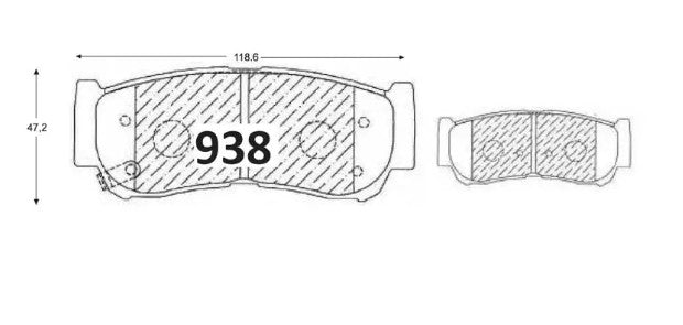 PASTILLAS TRASERAS HYUNDAI SANTA FE 2006 FRENOS CONCEPCION