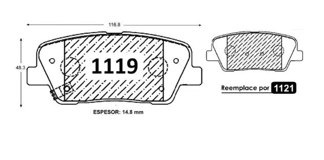 HYUNDAI SANTA FE PASTILLAS TRASERAS frenos concepcion
