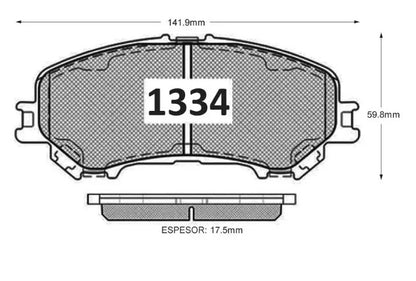 NISSAN QASHQAI PASTILLAS DELANTERAS 2014 frenos concepcion