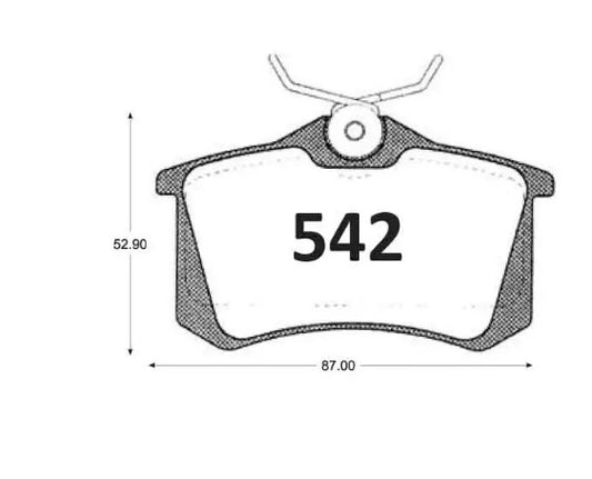 Pastillas De Freno GTX Traseras CITROEN C-3 / PEUGEOT  VolksWagen  BRILLIANCE SPLENDOR