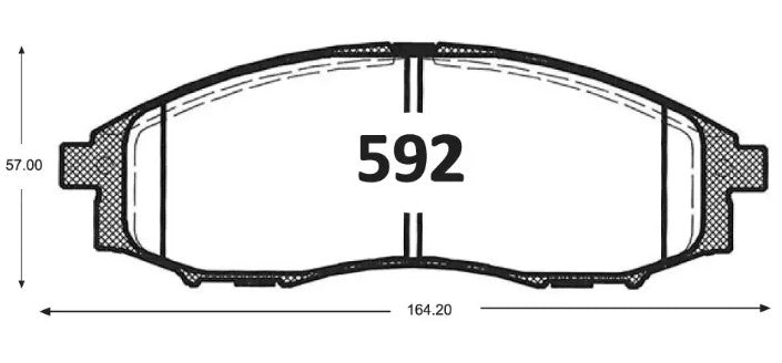 Pastilla De Freno GTX NISSAN CTA. D-22 / TERRANO 2.5 2003 ->/ BAIC BJ40 PLUS 2.0 2023- > DELANTERAS
