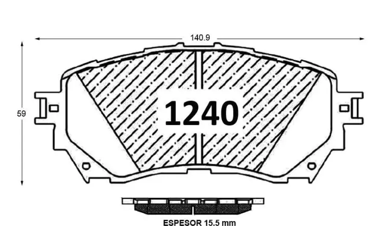 Pastilla De Frenos GTX Delantera MAZDA 6 2013  ->