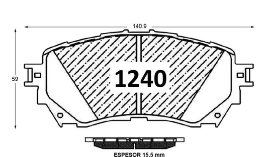 Pastilla De Frenos GTX Delantera MAZDA 6 2013  ->